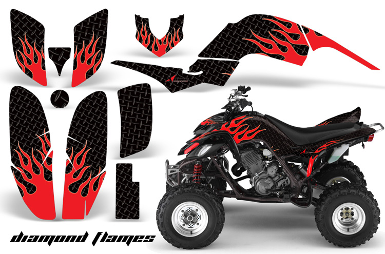 Yamaha Raptor 660 Diamond Flames Design